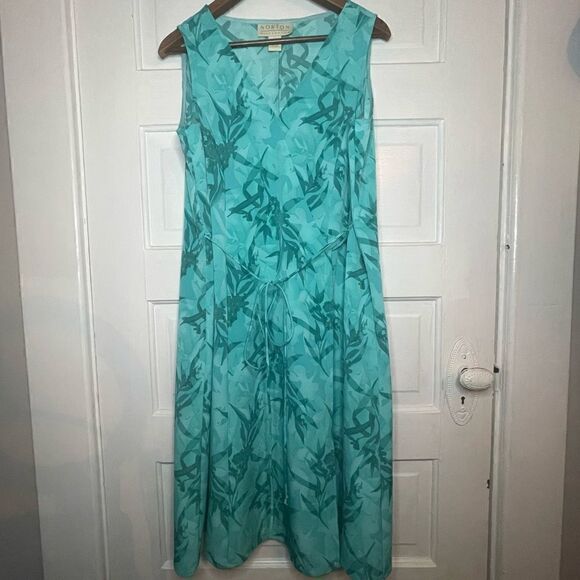 Norton McNaughtan Flowy Sleeveless V-Neck Wrap Dress - Picture 1 of 11